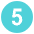 Digit Five Emoji from EmojiTwo Colors Set