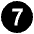 Digit Seven Emoji from EmojiTwo Black Set