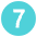 Digit Seven Emoji from EmojiTwo Colors Set