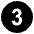 Digit Three Emoji from EmojiTwo Black Set