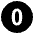 Digit Zero Emoji from EmojiTwo Black Set