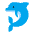 Dolphin Flat Emoji from Fluent Emoji Flat Set