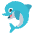 Dolphin Emoji from EmojiTwo Colors Set