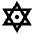 Dotted Six Pointed Star Emoji from EmojiTwo Black Set