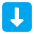 Down Arrow Flat Emoji from Fluent Emoji Flat Set
