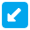 Down Left Arrow Flat Emoji from Fluent Emoji Flat Set