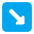 Down Right Arrow Flat Emoji from Fluent Emoji Flat Set