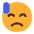 Downcast Face With Sweat Flat Emoji from Fluent Emoji Flat Set