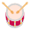 Drum Flat Emoji from Fluent Emoji Flat Set