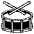 Drum Emoji from EmojiTwo Black Set
