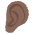 Ear Dark Skin Tone Emoji from EmojiTwo Colors Set