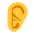 Ear Flat Default Emoji from Fluent Emoji Flat Set