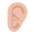 Ear Flat Medium Light Emoji from Fluent Emoji Flat Set