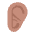 Ear Flat Medium Emoji from Fluent Emoji Flat Set