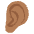 Ear Medium Dark Skin Tone Emoji from EmojiTwo Colors Set
