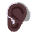 Ear With Hearing Aid Flat Dark Emoji from Fluent Emoji Flat Set