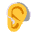 Ear With Hearing Aid Flat Default Emoji from Fluent Emoji Flat Set