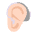 Ear With Hearing Aid Flat Light Emoji from Fluent Emoji Flat Set