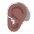 Ear With Hearing Aid Flat Medium Dark Emoji from Fluent Emoji Flat Set
