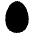 Egg Emoji from EmojiTwo Black Set