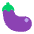 Eggplant Flat Emoji from Fluent Emoji Flat Set