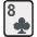 Eight Of Clubs Emoji from EmojiTwo Colors Set