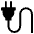 Electric Plug Emoji from EmojiTwo Black Set