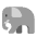 Elephant Flat Emoji from Fluent Emoji Flat Set
