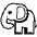 Elephant Emoji from EmojiTwo Black Set