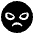 Enraged Face Emoji from EmojiTwo Black Set