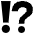 Exclamation Question Mark Emoji from EmojiTwo Black Set