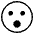 Face With Open Mouth Emoji from EmojiTwo Black Set