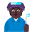 Factory Worker Flat Dark Emoji from Fluent Emoji Flat Set