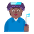 Factory Worker Flat Medium Dark Emoji from Fluent Emoji Flat Set