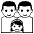 Family Manmangirl Emoji from EmojiTwo Black Set