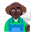 Farmer Flat Dark Emoji from Fluent Emoji Flat Set