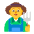 Farmer Flat Default Emoji from Fluent Emoji Flat Set