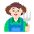 Farmer Flat Light Emoji from Fluent Emoji Flat Set