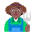 Farmer Flat Medium Dark Emoji from Fluent Emoji Flat Set