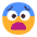 Fearful Face Flat Emoji from Fluent Emoji Flat Set