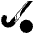Field Hockey Emoji from EmojiTwo Black Set