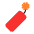 Firecracker Flat Emoji from Fluent Emoji Flat Set