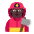 Firefighter Flat Dark Emoji from Fluent Emoji Flat Set