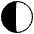 First Quarter Moon Emoji from EmojiTwo Black Set