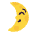 First Quarter Moon Face Flat Emoji from Fluent Emoji Flat Set