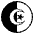 Flag Algeria Emoji from EmojiTwo Black Set