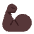Flexed Biceps Flat Dark Emoji from Fluent Emoji Flat Set