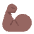 Flexed Biceps Flat Medium Dark Emoji from Fluent Emoji Flat Set