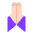 Folded Hands Flat Light Emoji from Fluent Emoji Flat Set