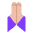 Folded Hands Flat Medium Light Emoji from Fluent Emoji Flat Set